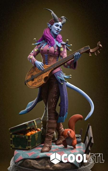 Alfira STL – Baldur’s Gate 3 3D Printable Bard Figure