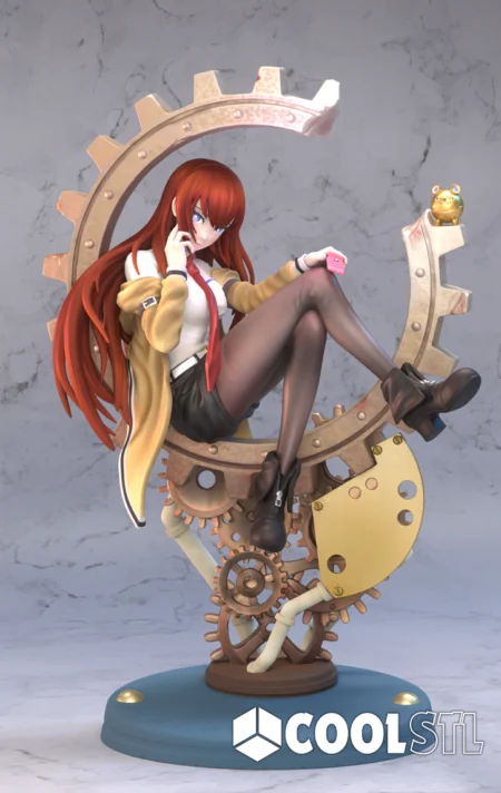 Kurisu Makise STL – 3D Printable Anime Figure from Steins Gate
