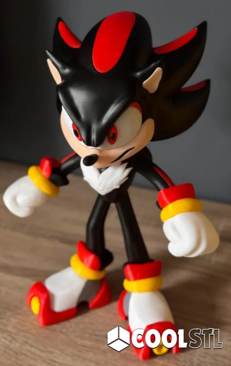 Shadow the Hedgehog STL – 3D Printable Fan Art Model