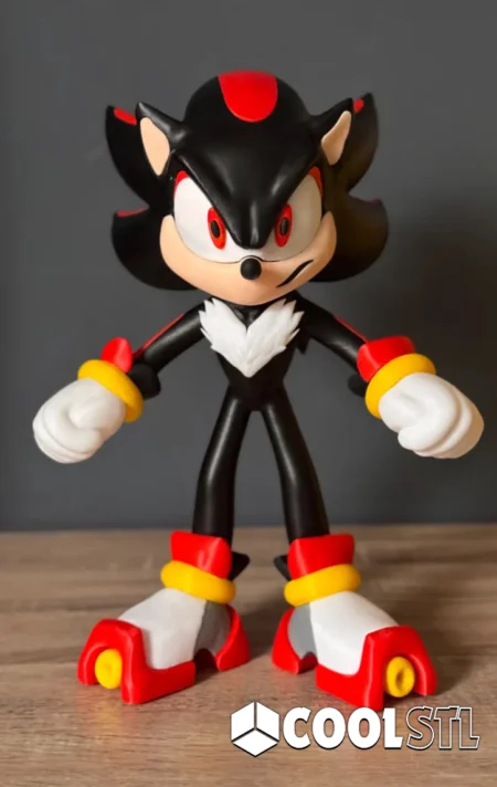 Shadow the Hedgehog STL – 3D Printable Fan Art Model