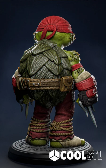 Raphael TMNT Toon Chibi STL – 3D Printable Cute Ninja Turtle Figure