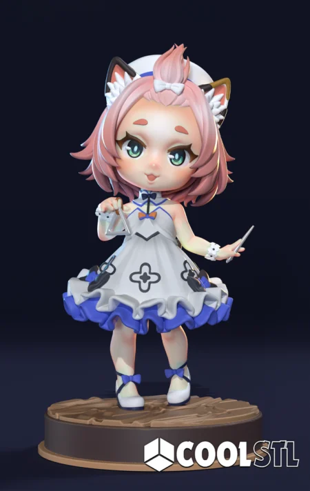 Diona Chibi STL – Genshin Impact Cute 3D Printable Fan Art Figure