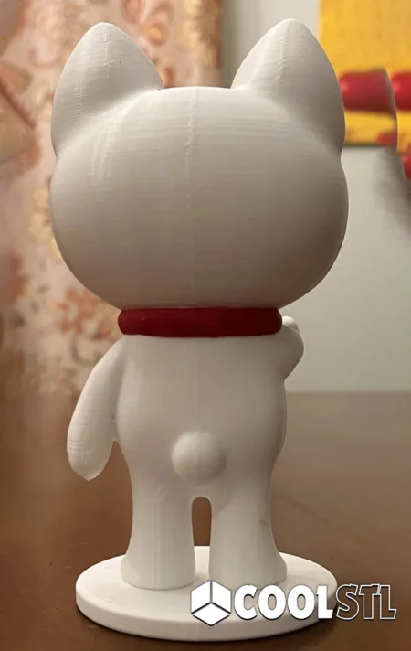 Dandadan Rebellious Cat STL – Flipping the Middle Finger 3D Model