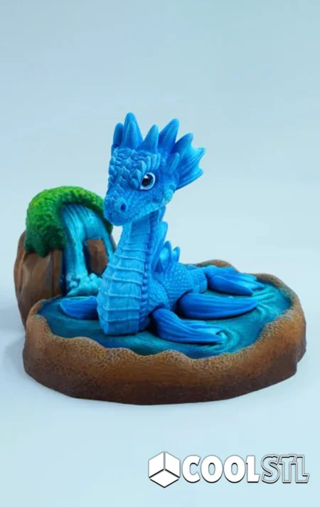 Flexi Water Dragon STL – 3D Printable Articulated Figure