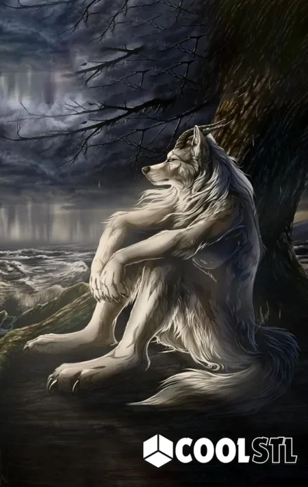 Alpha Werewolf Meme STL – 3D Printable Fan Model of the Sigma Beast