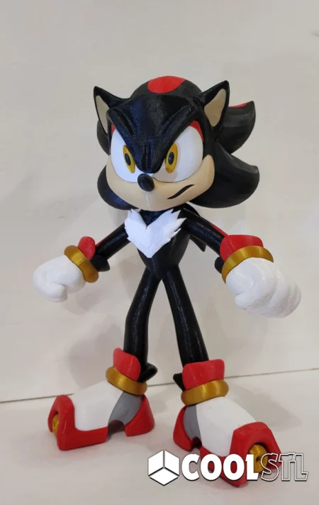 Shadow Sonic STL – 3D Printable Sonic the Hedgehog Rival Figure
