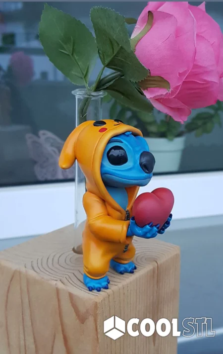 Valentine Stitch STL – 3D Printable Love-Themed Disney Figure