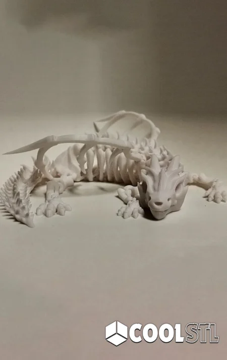 Articulated Skeleton Dragon STL – 3D Printable