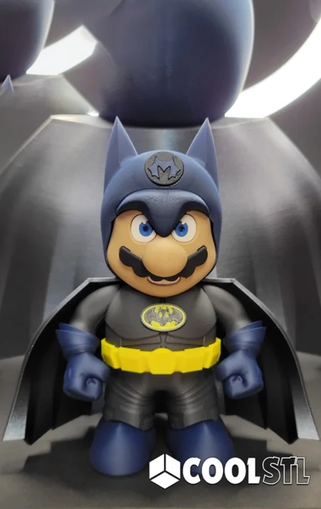Batman Mario STL – 3D Printable Crossover Figure