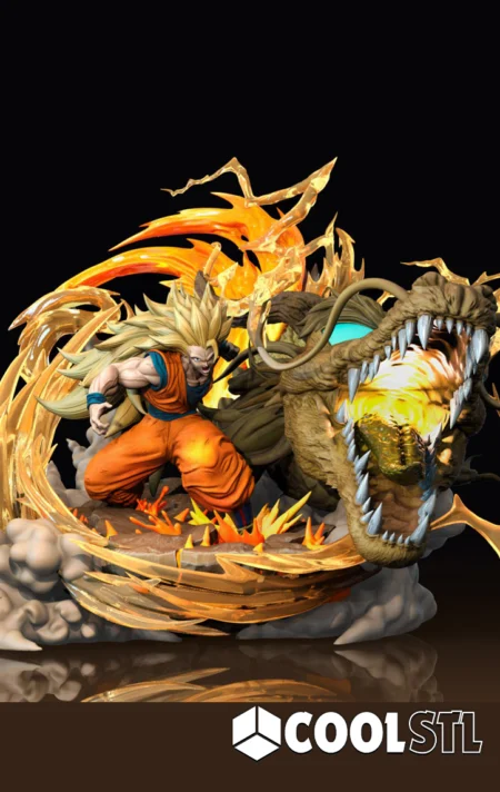 Goku SSJ3 STL File- 3D Printable (Digital Download)