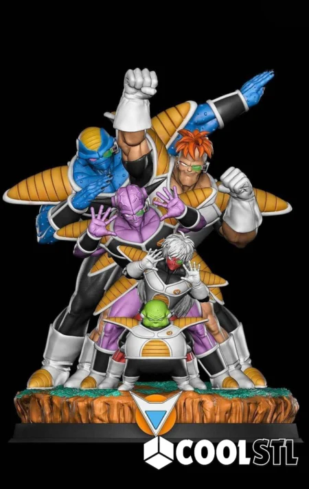 Ginyu Force Big Diorama STL File- 3D Printable (Digital Download)