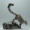 Snow Leopard on a Boulder Cool STL
