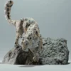 Snow Leopard on a Boulder Cool STL
