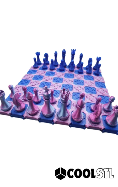 Chess Pieces Sculptures 3D Printing STL Files