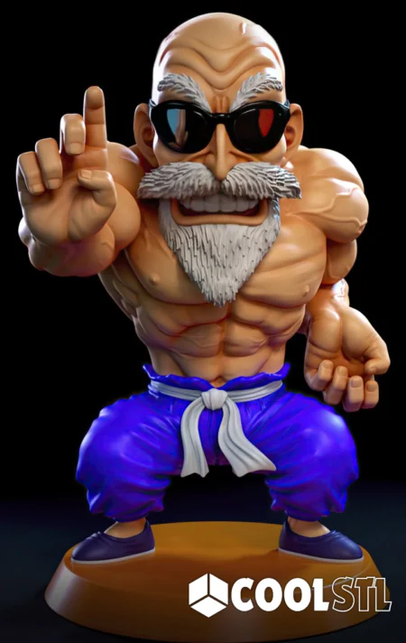 Master Roshi Blue Muscle – Dragon Ball Cool STL