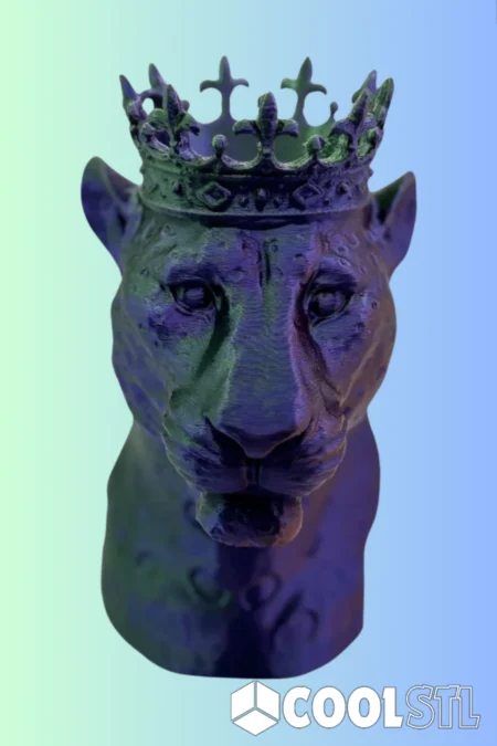 Panther with Crown Cool STL