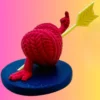 Small Knitted Heart Pierced by an Arrow STL