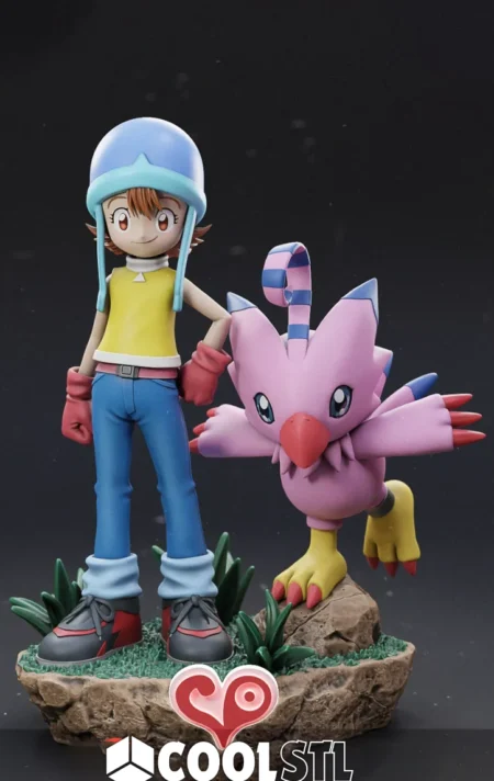 Sora and Biyomon – Digimon Cool STL