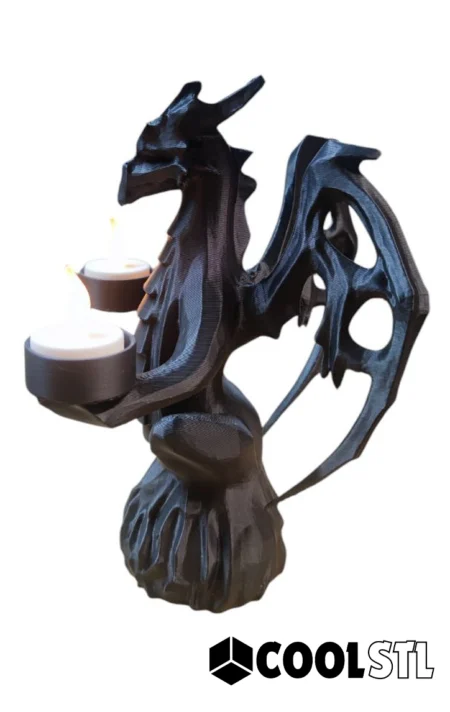 Dragon Forest Candle Holder Cool STL