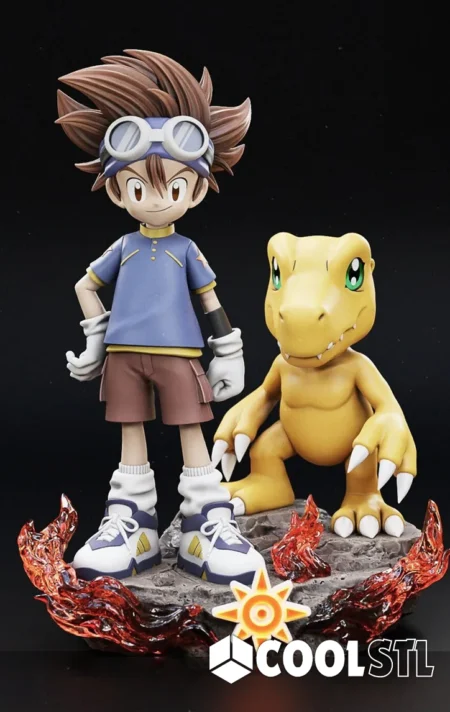 Tai & Agumon – Digimon Cool STL