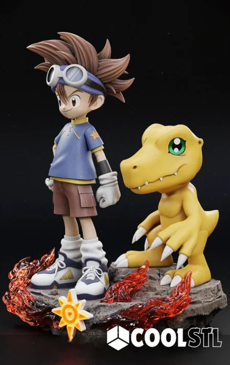 Tai & Agumon – Digimon Cool STL