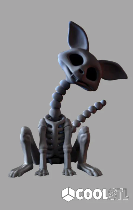 Flexible Cat Skeleton Cool STL