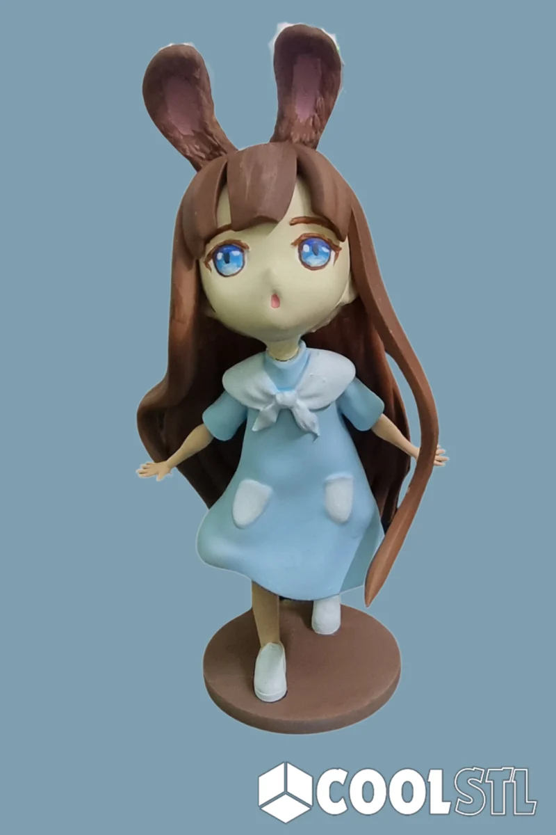 Rabbit Girl Chibi Cool STL