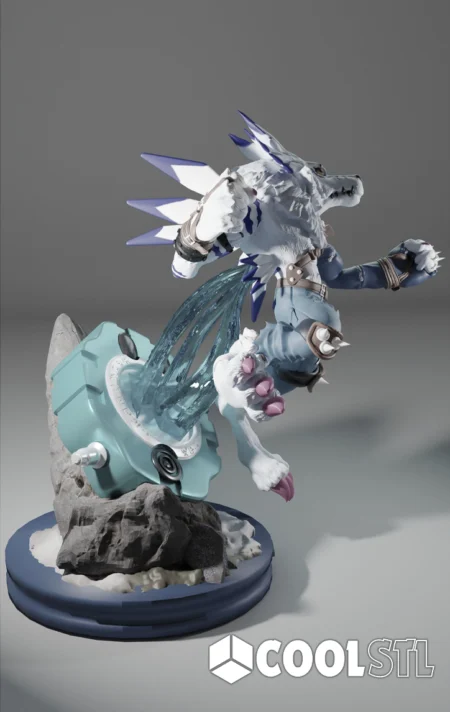 WereGarurumon Digimon Cool STL