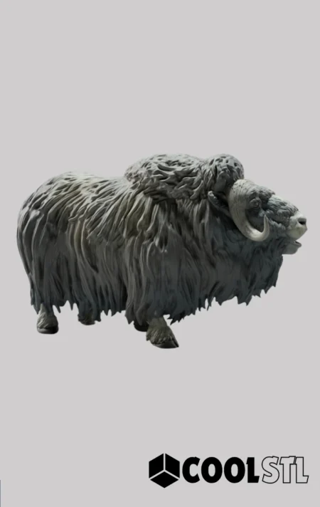 Musk Ox Ram Calling Cool STL