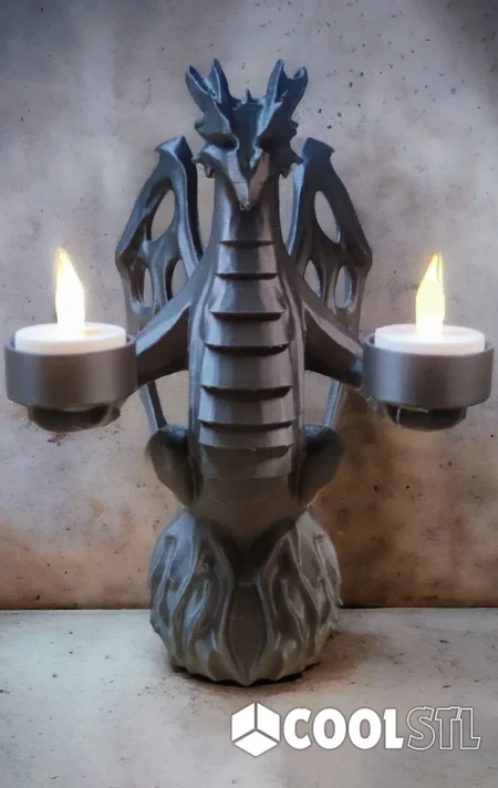 Dragon Forest Candle Holder Cool STL