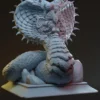 Serpent Queen STL – 3D Printable Naga Goddess Fantasy Figure