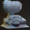 Serpent Queen STL – 3D Printable Naga Goddess Fantasy Figure