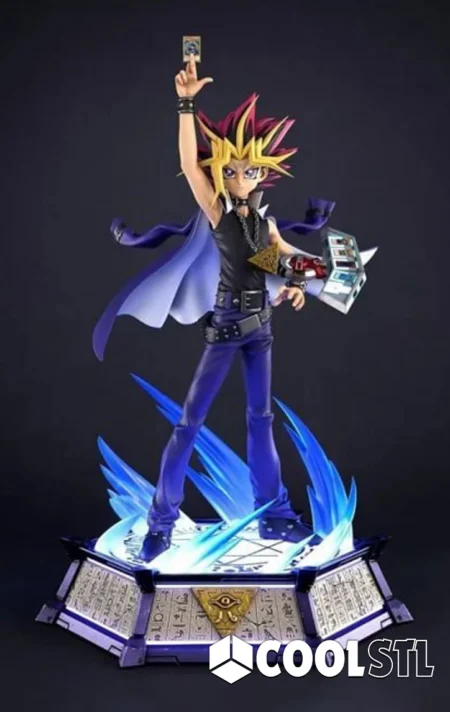 Yugi and the card Yu Gi Oh Ready to 3D Print