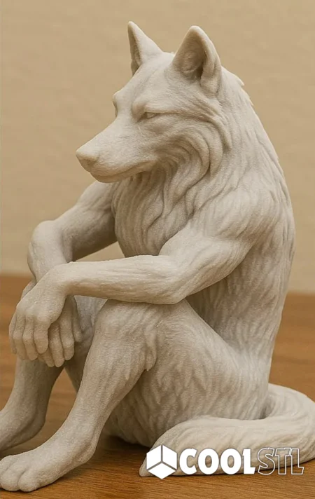 Alpha Werewolf Meme STL – 3D Printable Fan Model of the Sigma Beast