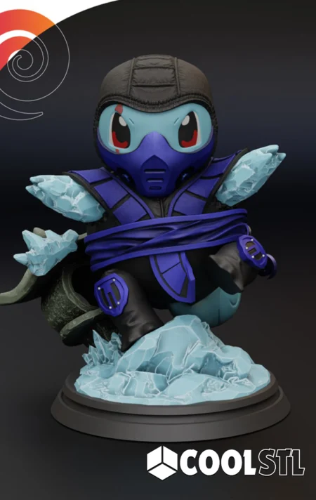 Squirtle Sub Zero STL – 3D Printable Crossover Figure