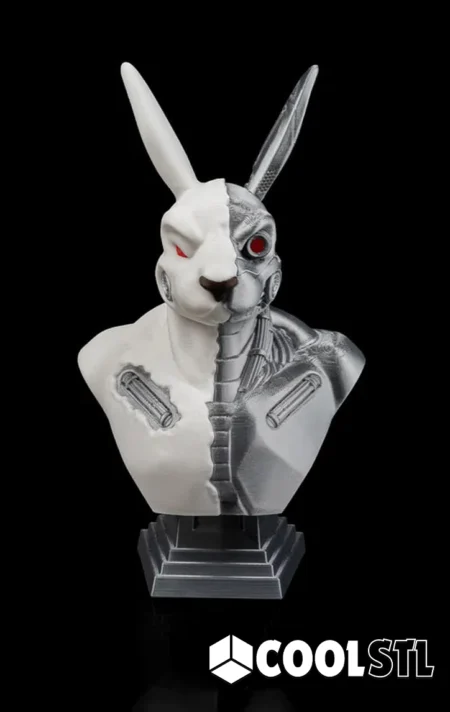 Cyber Bunny STL – Futuristic 3D Printable Robotic Rabbit