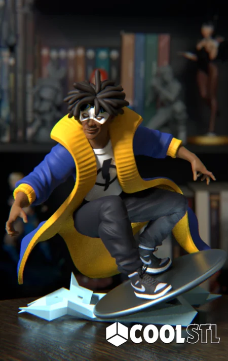 Static Shock STL – 3D Printable Superhero Figure