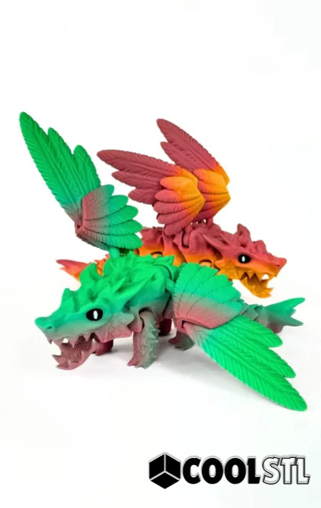 Winged Dragon STL – Fixed Jaw Edition | Epic 3D Printable Fantasy Beast