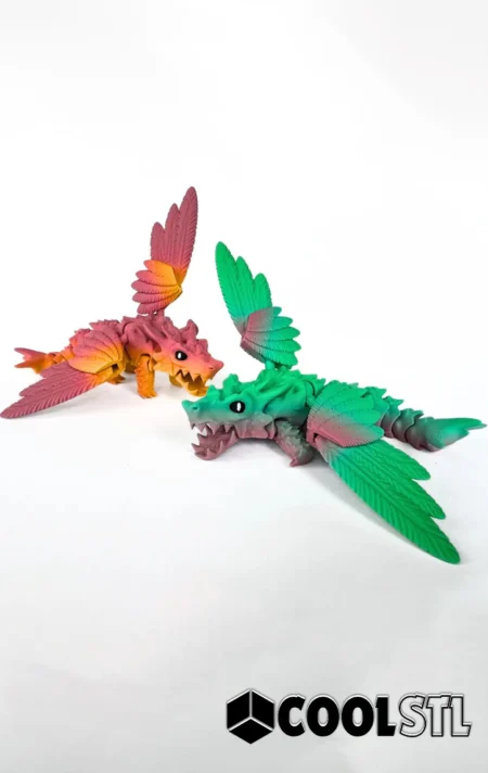 Winged Dragon STL – Fixed Jaw Edition | Epic 3D Printable Fantasy Beast