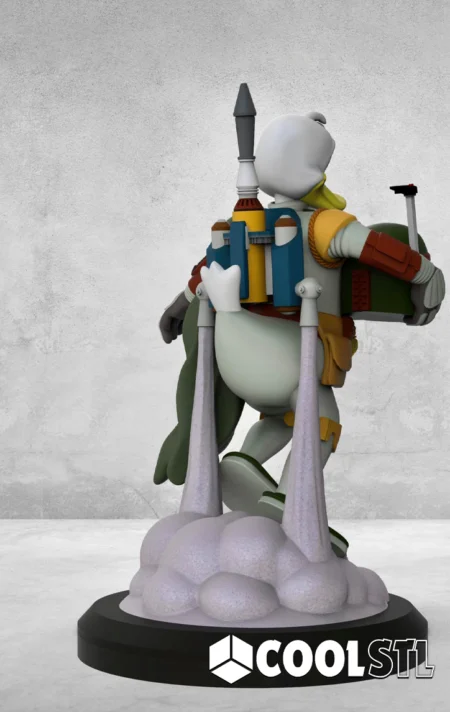 Boba Duck STL – Star Warrior Duck Fan Art 3D Model