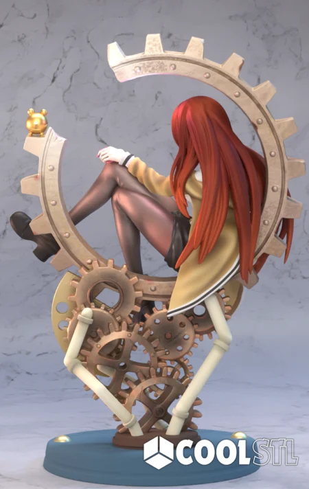 Kurisu Makise STL – 3D Printable Anime Figure from Steins Gate