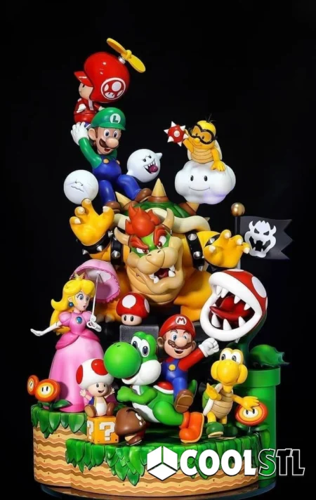 Super Mario Bros Family STL – Complete 3D Printable Figure Set