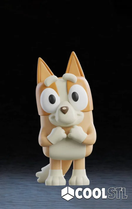 Bingo STL – 3D Printable Cartoon Pup Figurine