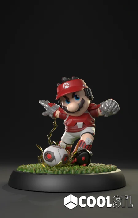 Striker Mario STL – 3D Printable Football Hero Fan Art