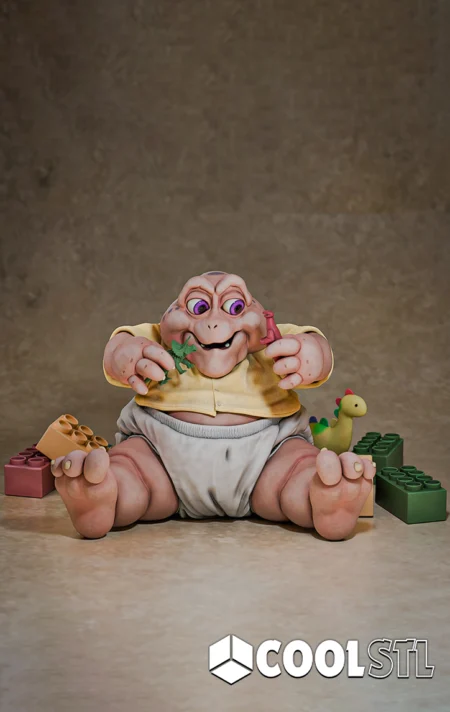 Baby Sinclair Color STL – 3D Printable Dinosaur Figurine