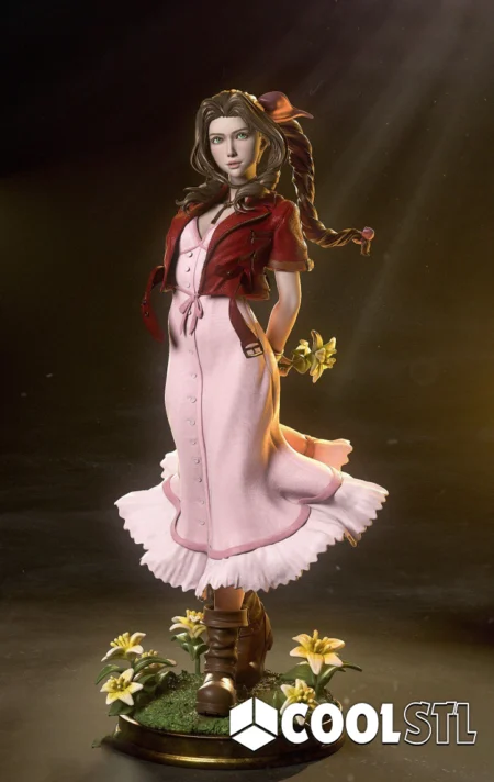 Aerith Gainsborough STL – 3D Printable Final Fantasy Figure
