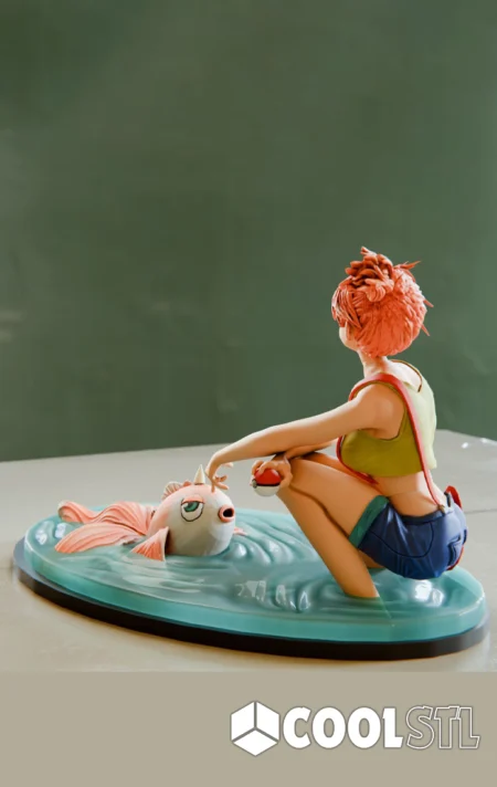 Misty & Goldeen STL – 3D Printable Pokémon Fanart Figure