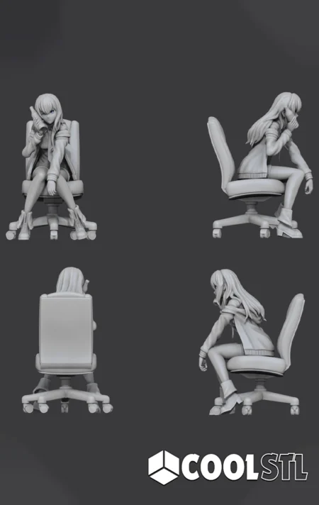 Kurisu Makise STL – Steins Gate 3D Printable Figure