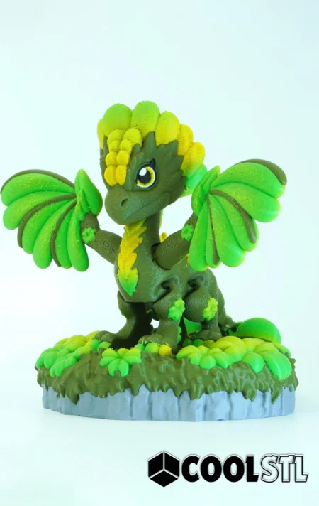 Flexi Clover Leaf Dragon STL – 3D Printable Articulated Figure