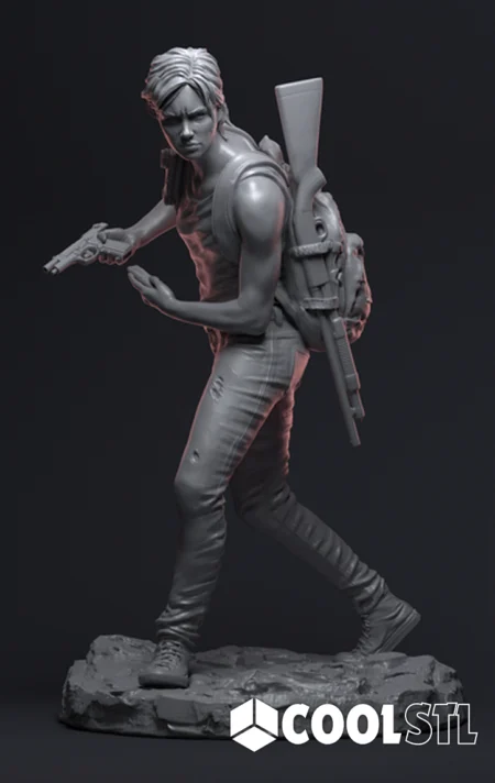 Ellie STL – 3D Printable Action Pose Fanart Model